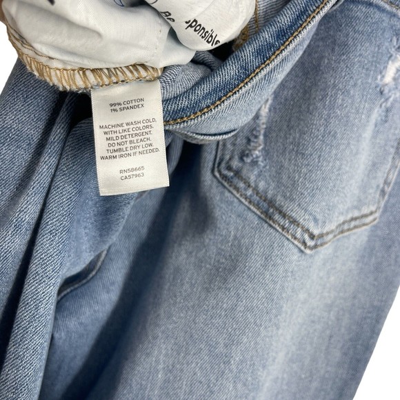 ✨SOLD✨Abound Womens Size 27 High Rise Button Fly Distressed Light Wash Jeans - Picture 7 of 8